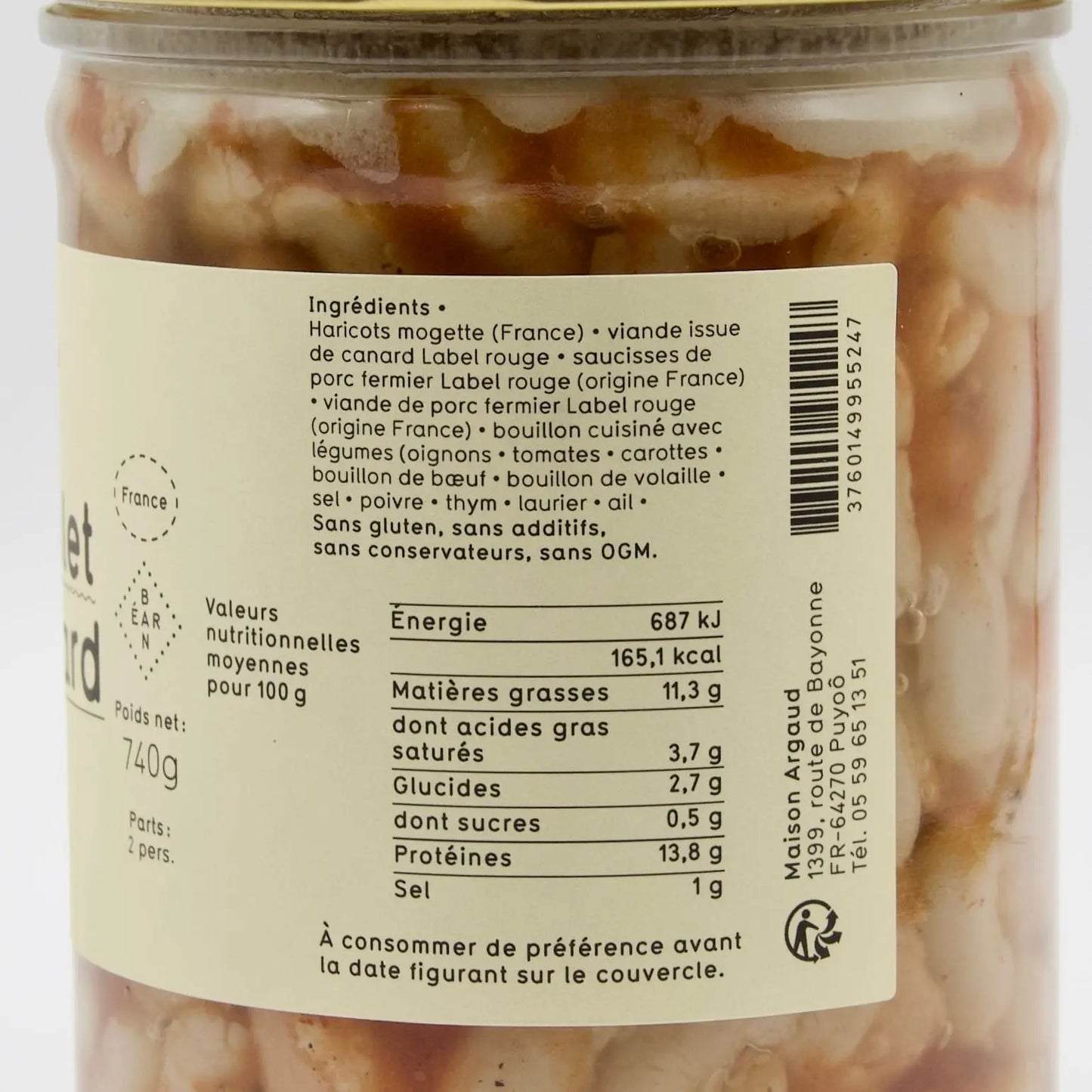 Cassoulet de Pato | 740 Gr.